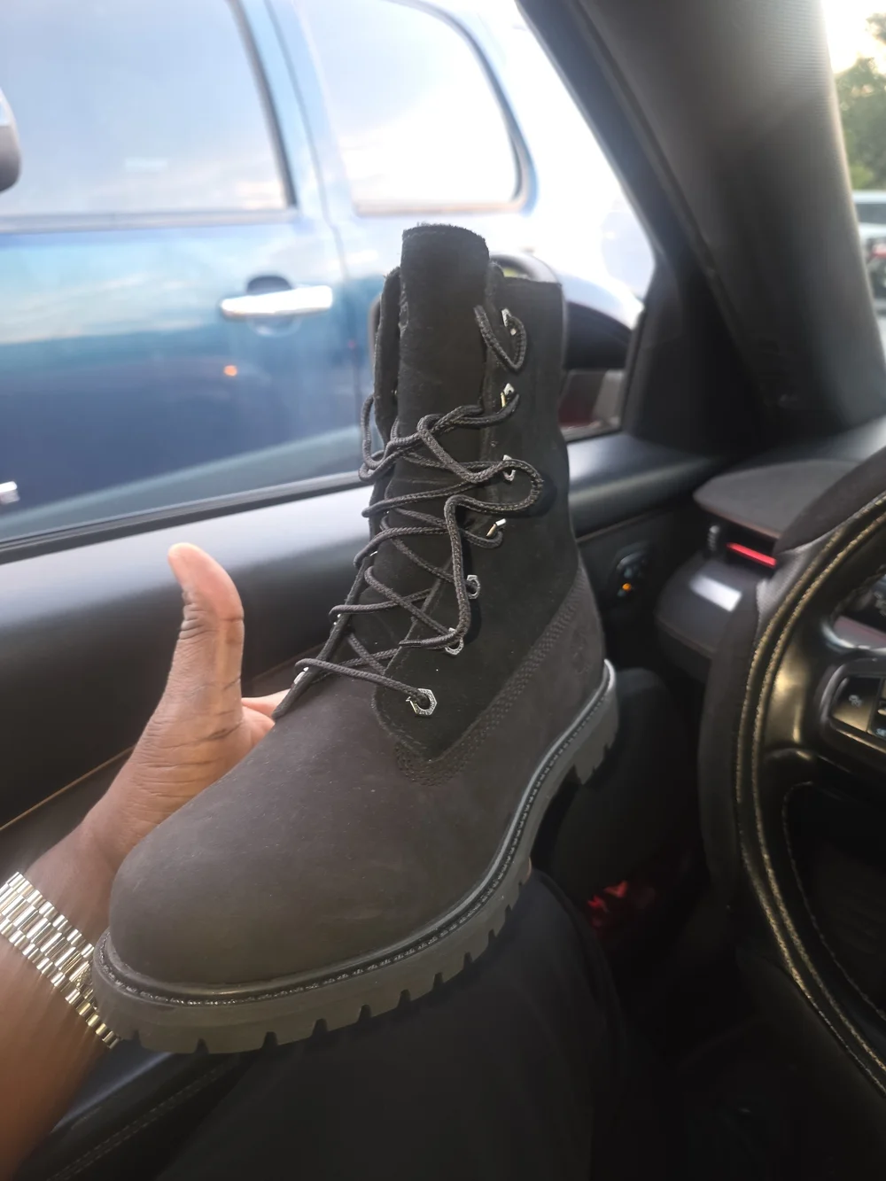 Timberland Lady's Black Premium Waterproof Lace-Up Boot